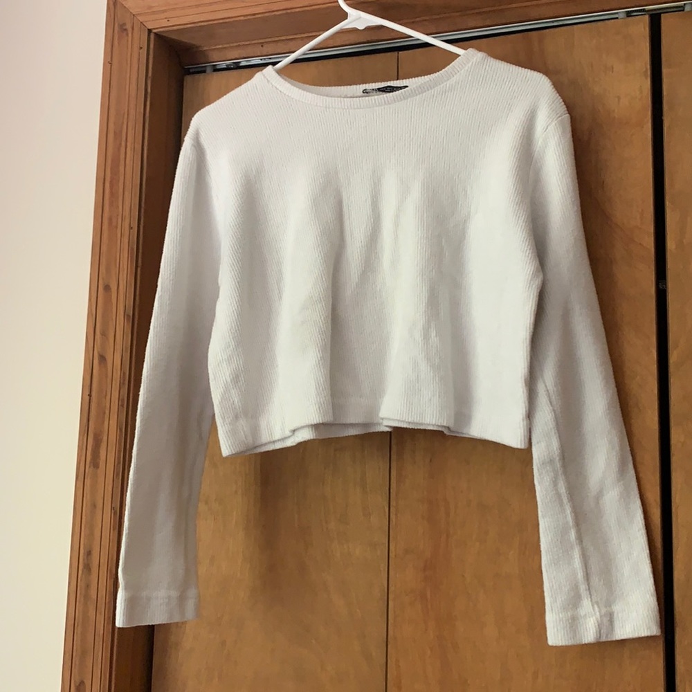 Zara Ribbed Crop Sweater
